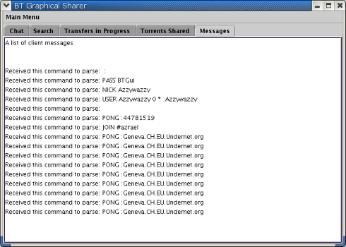 Messages Pane